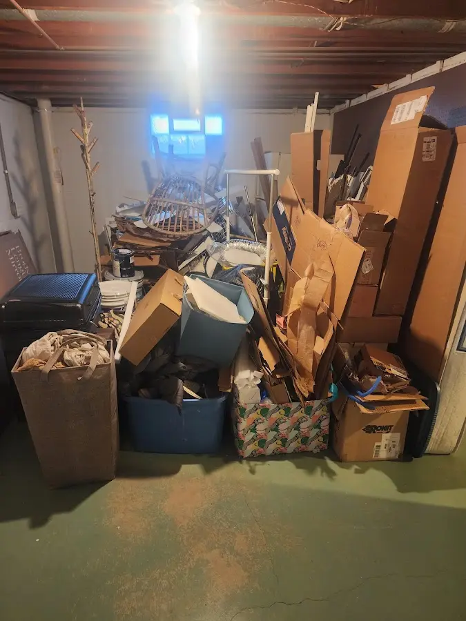 Roll-off dumpster container at job site for 20 Yard Dumpster Rental in Cape Coral